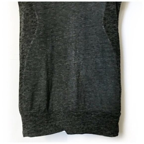 Splendid dark gray draped neck tissue light weight tunic length top.Size M - Picture 5 of 7